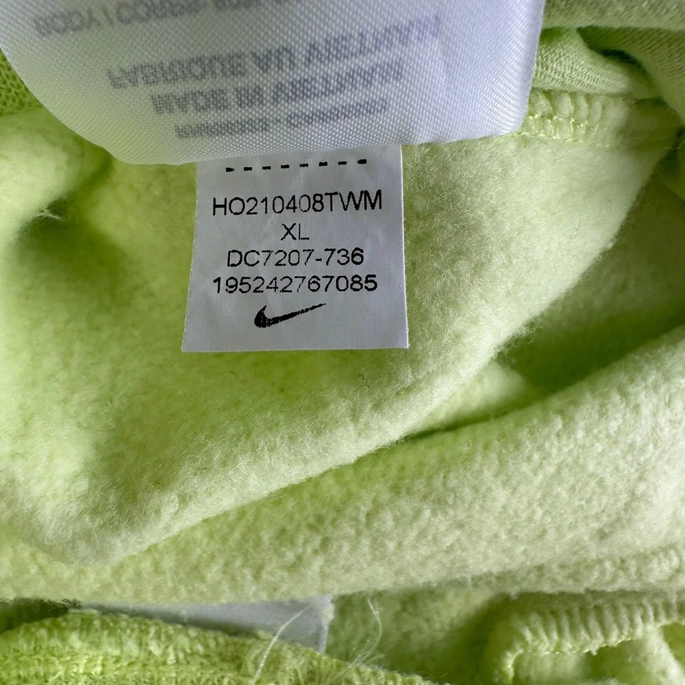 Nike Sweatpants Women's XL Lime Green Sportswear Fleece‎ Joggers Weight Lift Gym